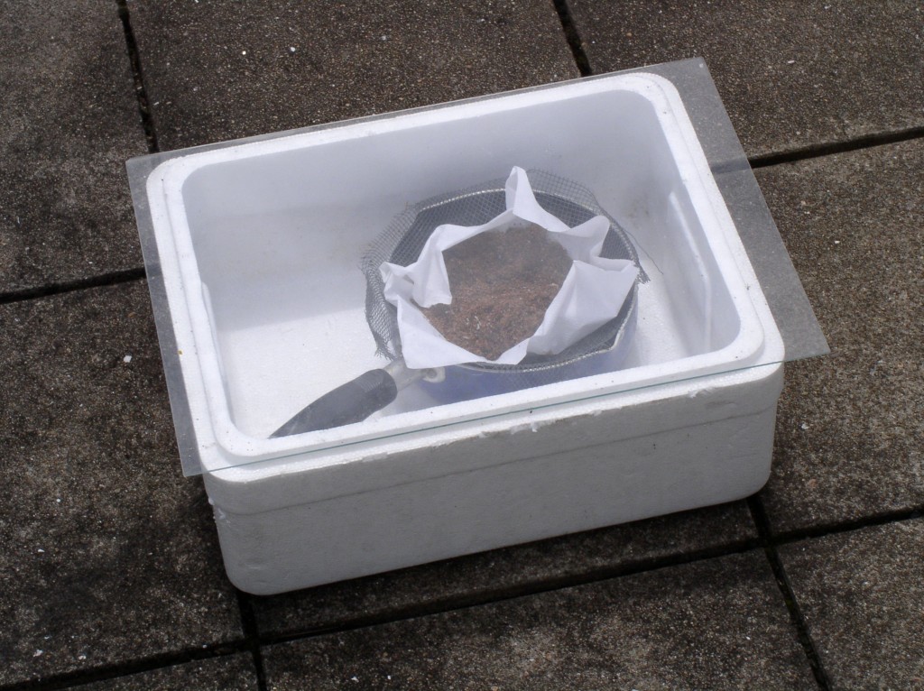 simple home-made solar wax melter